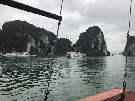 Long boat in Ha Long Bay
