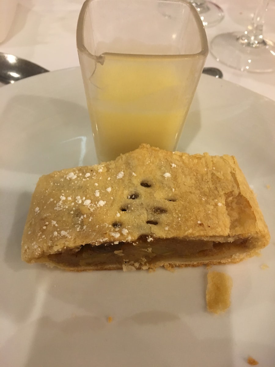 Chipped glass of custard - Dessert in 47 Restaurant