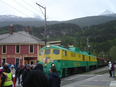 The White Pass  Railway from Skagway   A round trip of about 3-4 hours
