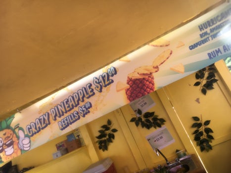 A fantastic drink place in Roatan Honduras port. It was delicious, but also