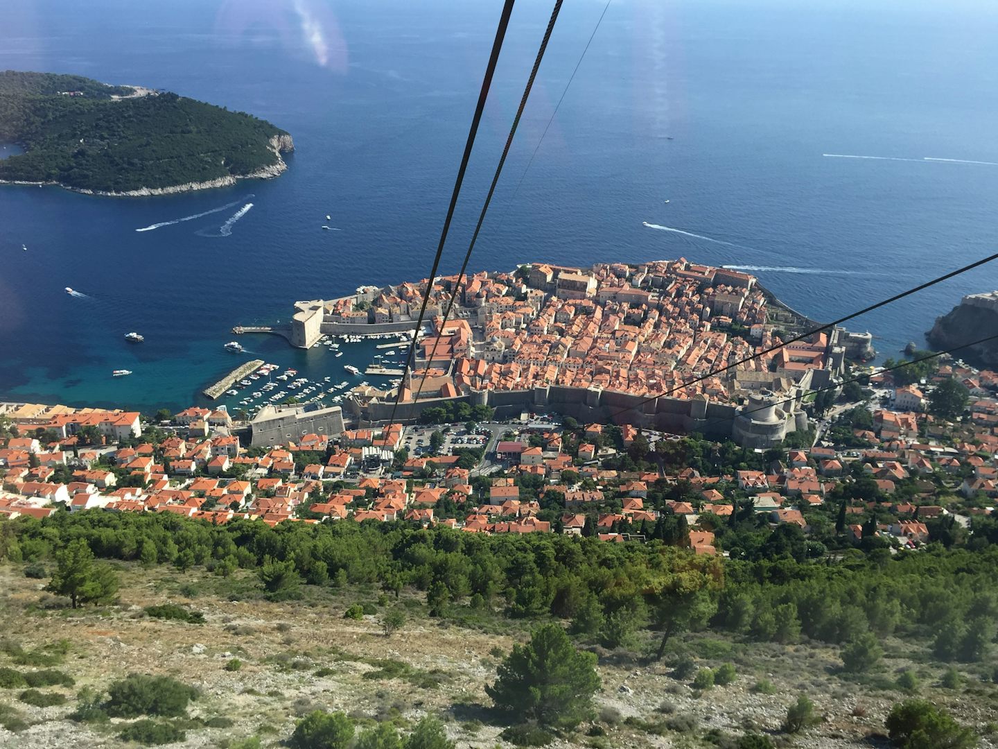 Cable Car down to Dubrovnik