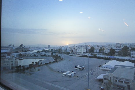 Sunrise at Athens Port (view from buffet)