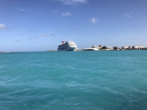 View of the Vista from our catamaran in Aruba
