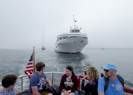 Taking the launch from Blount’s Grande Caribe anchored in Nantucket’s h