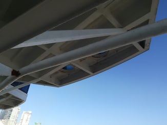 The Oceanview overhang from deck 8 cabin 8146