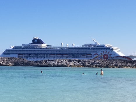 The Sun docked at the Bahamas