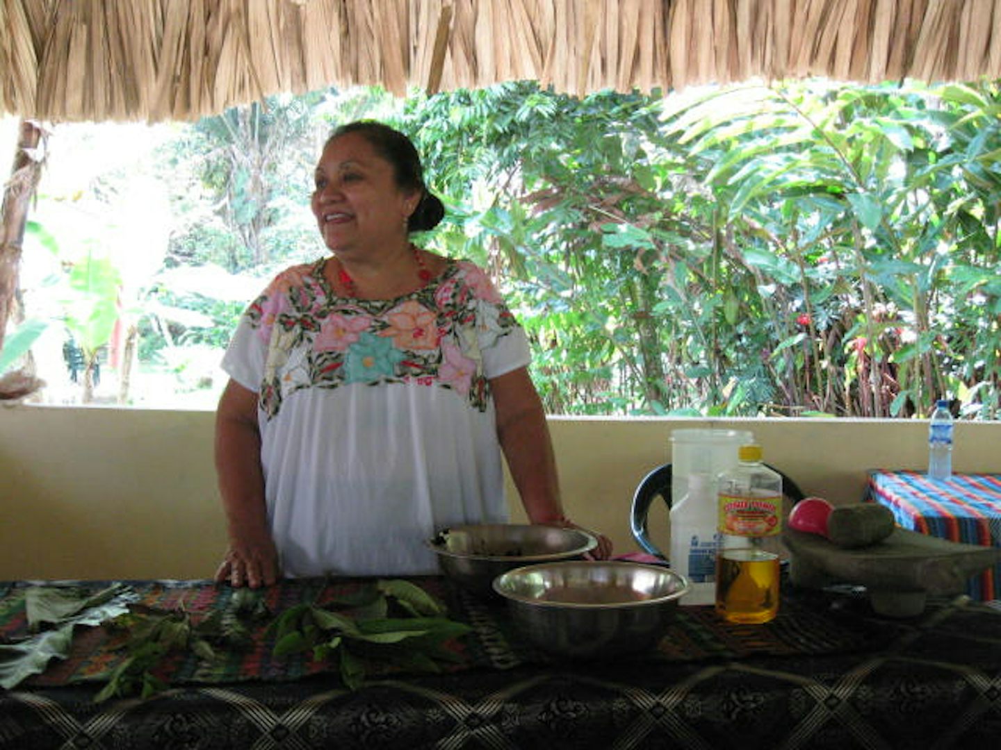 Mayan medicine traditionalist Aurora showing us how to make a very effectiv