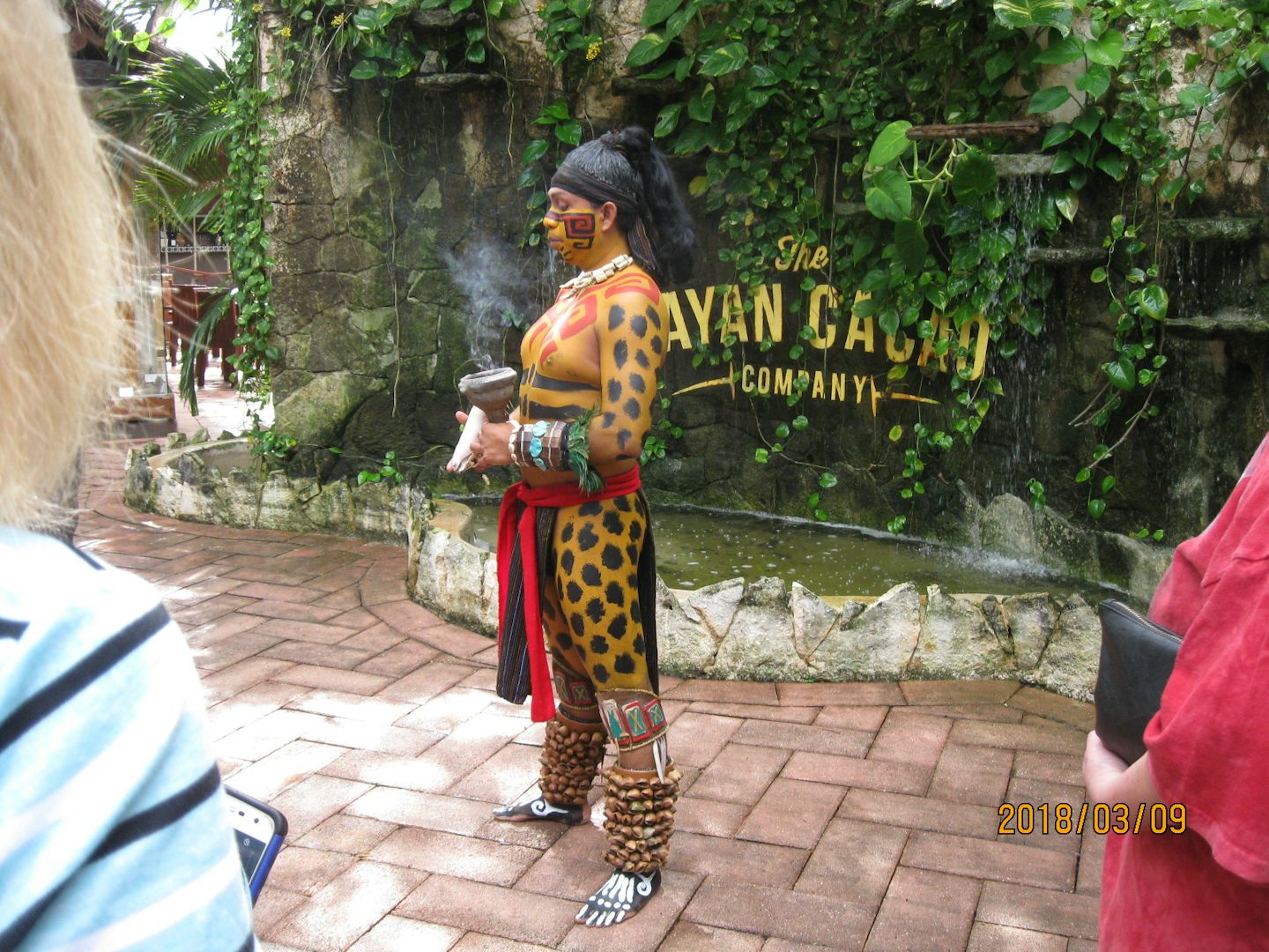 At the Mayan Cacao Company we receive a traditional blessing from a Mayan m