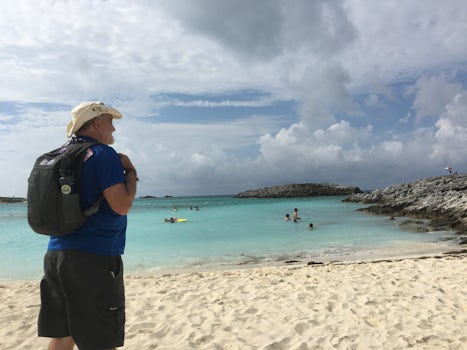 Hiking around Great Stirrup Cay to explore all the beaches and trails.