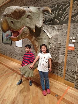 Grandchildren at great museum in Anchorage. They also loved aquarium in Sew
