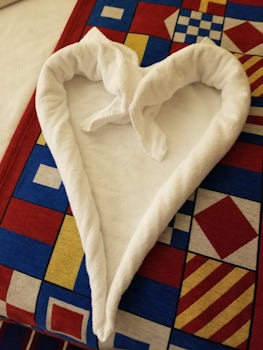 Heart shaped towel