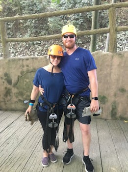 We’re both scared of heights... so we went zip lining in Honduras!!