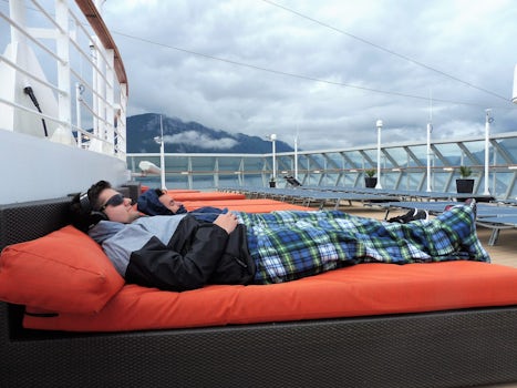 Lounging on the upper deck