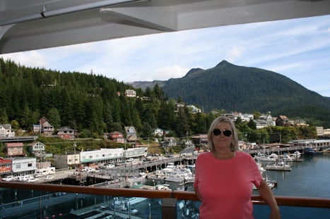 Ketchikan from our balcony off the rear of the ship.