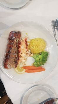 lobster meal on the last night. The lobster tail was a the small side.