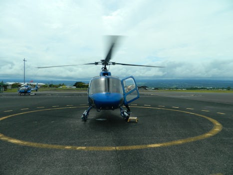 Blue Hawaiian helicopter we flew in over the Kilauea volcano.