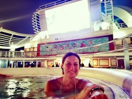 Princess allows travellers to use the jacuzzis and pools by night