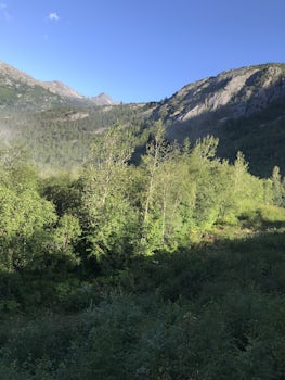 View from train ride in Skagway