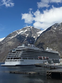 Picture perfect day in Eidfjorf Norway. They told us weather like this only