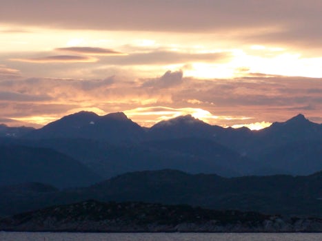 Midnight sunset in Norway