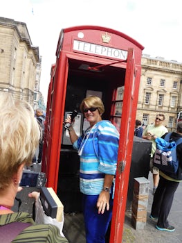 We were surprised to find a phone booth with a working phone.