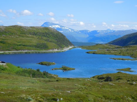 A beautiful glacial lake in Tromso.