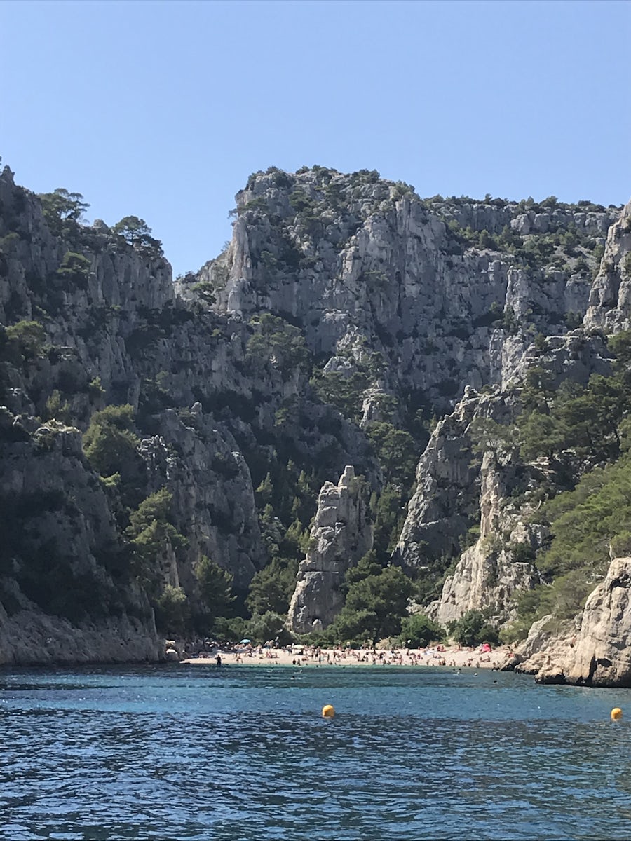 Boat ride from Cassis to the Calanques.  (6 best beach in world)