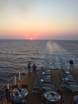 last sunset at sea