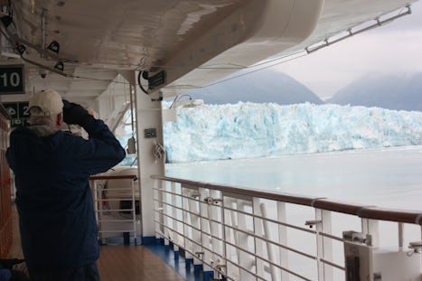 Went on the Promenade Deck to view the glaciers