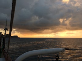 Sunset off Vela