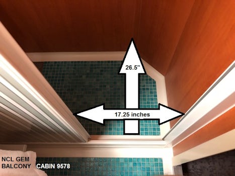 The shower is big enough - if you can get in!  The entryway is smaller than