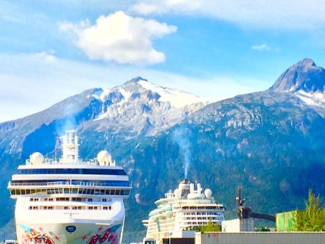Our ship, The Bliss, taken from downtown Skagway, Alaska.