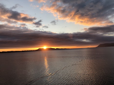 The midnight sun from the Viking Sky, Norway...