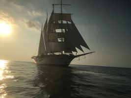 Star clipper under full sail