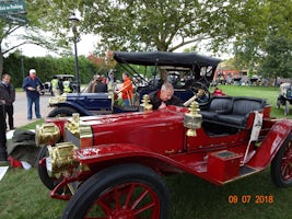 Car show at Greenfield Village over a hundred classic cars on display and r