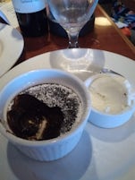This is the chocolates lava cake type of dessert that was being served in t