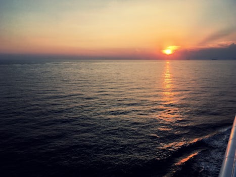 Sunset view from MSC Lirica