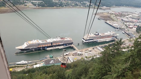 Juneau, (and the Westerdam) as seen from the Mt. Roberts tram