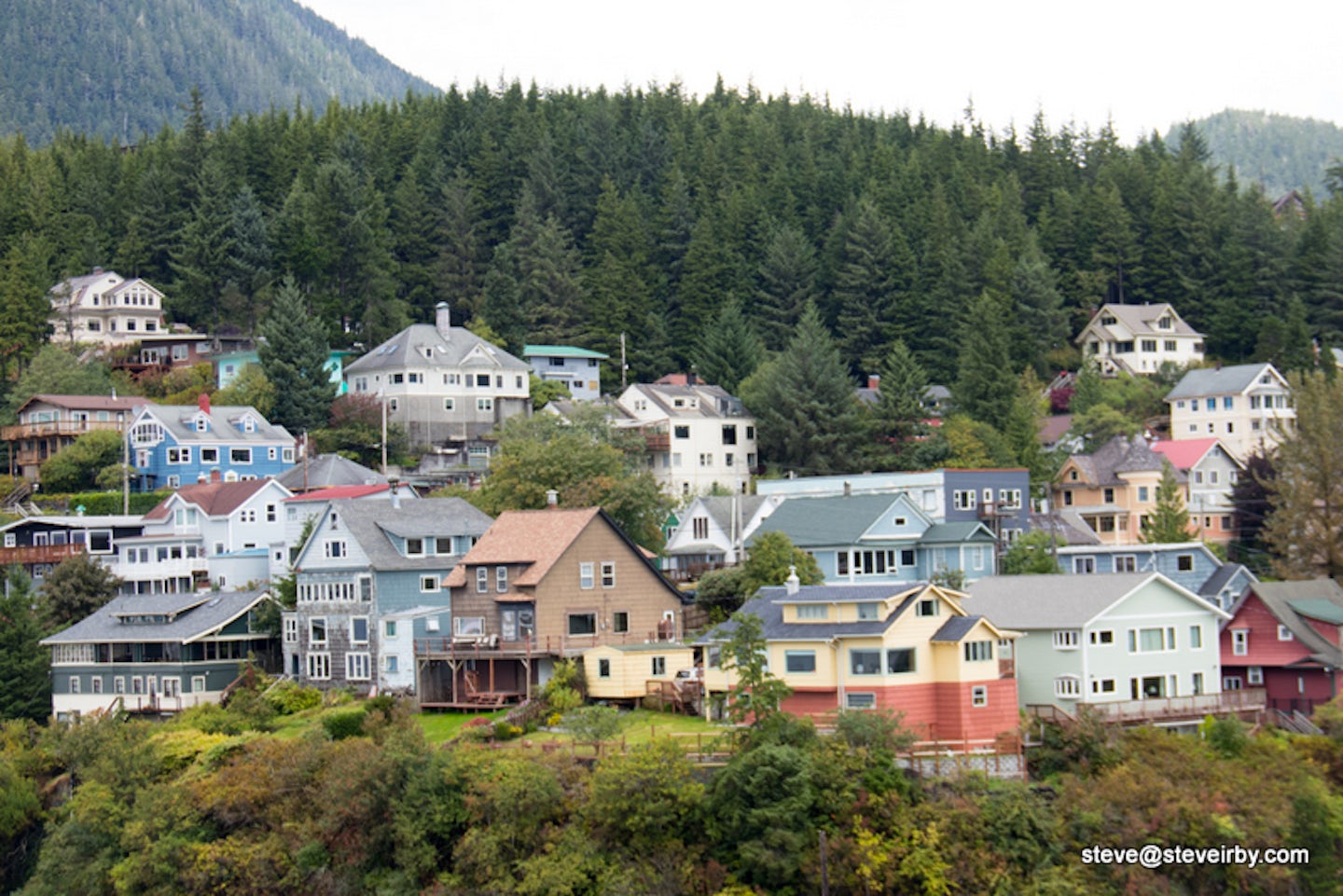 Residential area above the port in Ketchikan 9/7/18