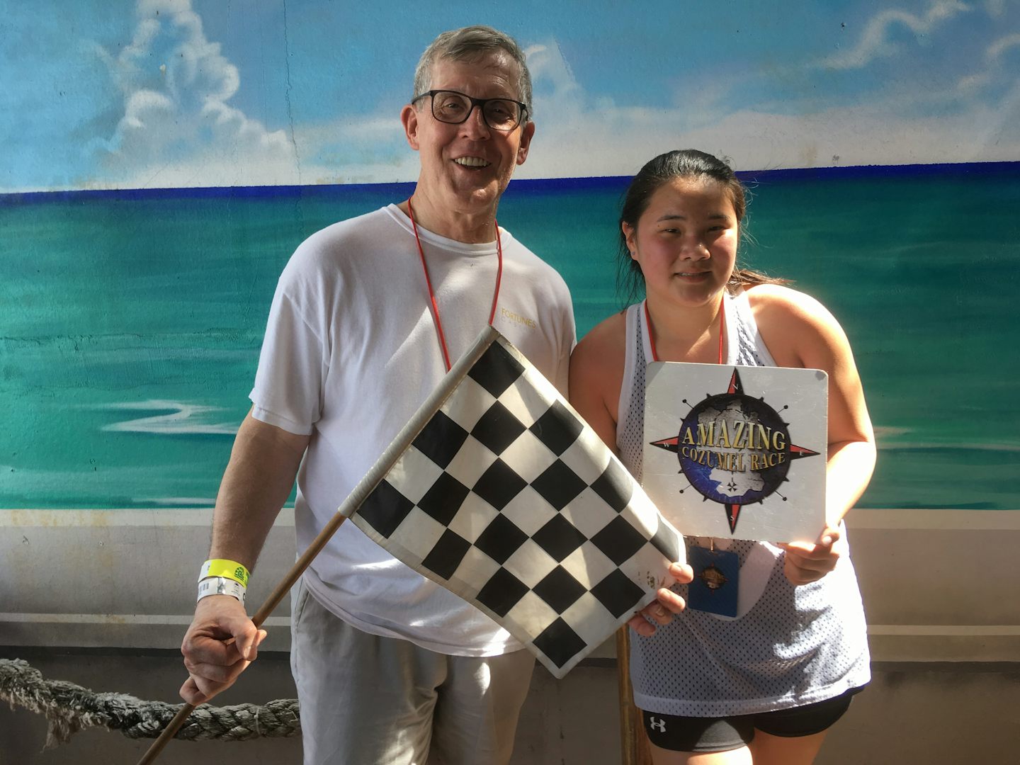 My daughter and I finished the Amazing Race in Cozumel