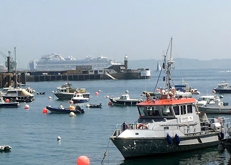 Sapphire Princess moored off St. Peter Port, Guernsey
