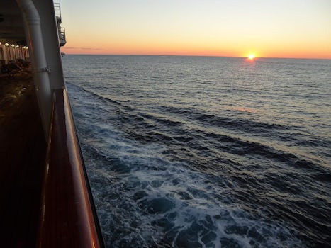 Quiet seas, nice sunset, can't wait to go again!