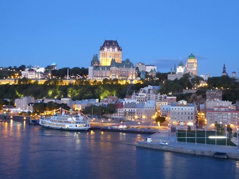 Pulling into Quebec City at dawn.  Pretty port. lots of history.  Read up o