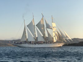 Star Clipper with sails