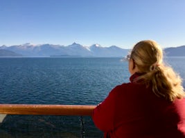 Awe-inspiring Alaska from our balcony.
