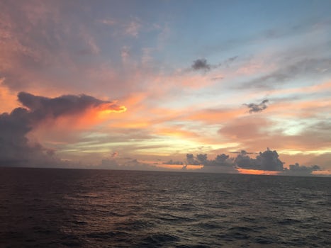 Beautiful sunset in the Caribbean.