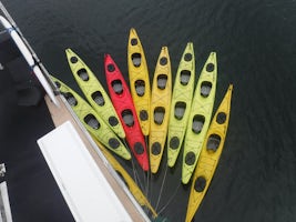 Many kayaks are available and the launching system is quite nifty.  Two cre