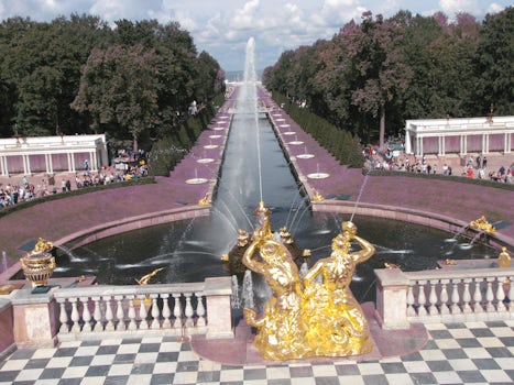 we traveled outside the city to Peterhof Palace while in St. Petersburg, a