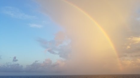 Double rainbow at sea