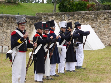 Napoleanic reenactors at the Citadel at Blaye